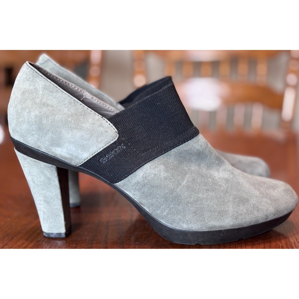 Geox‎ Respira Inspiration Suede High Heel Shoes Pumps Booties 38 D34R4C Sz 8